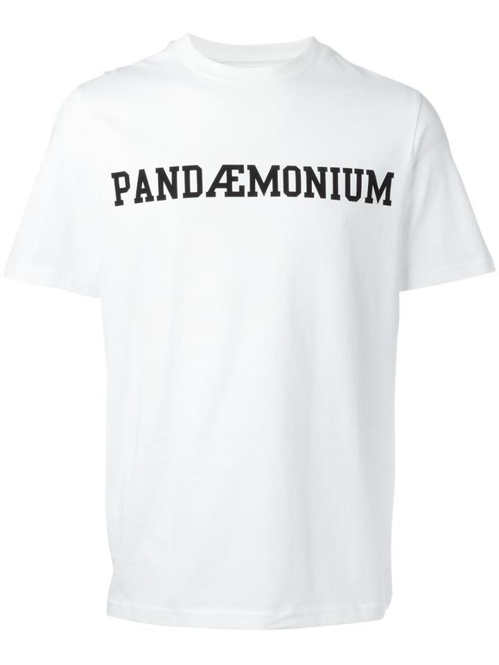 Oamc Pandemonium T-shirt, Men's, Size: Large, White, Cotton/polyamide/spandex/elastane