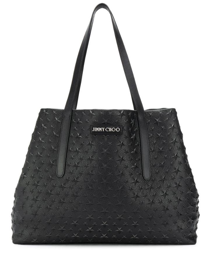 Jimmy Choo Debossed Star Tote Bag - Black