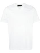 Calvin Klein Collection V-neck T-shirt, Men's, Size: Medium, White, Cotton