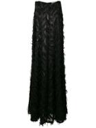 Sartorial Monk Fringed Maxi Dress - Black