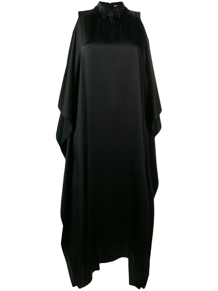 Christopher Kane Satin Fringe Dress - Black
