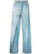 Mm6 Maison Margiela Wide-leg Pull-on Trousers - Green