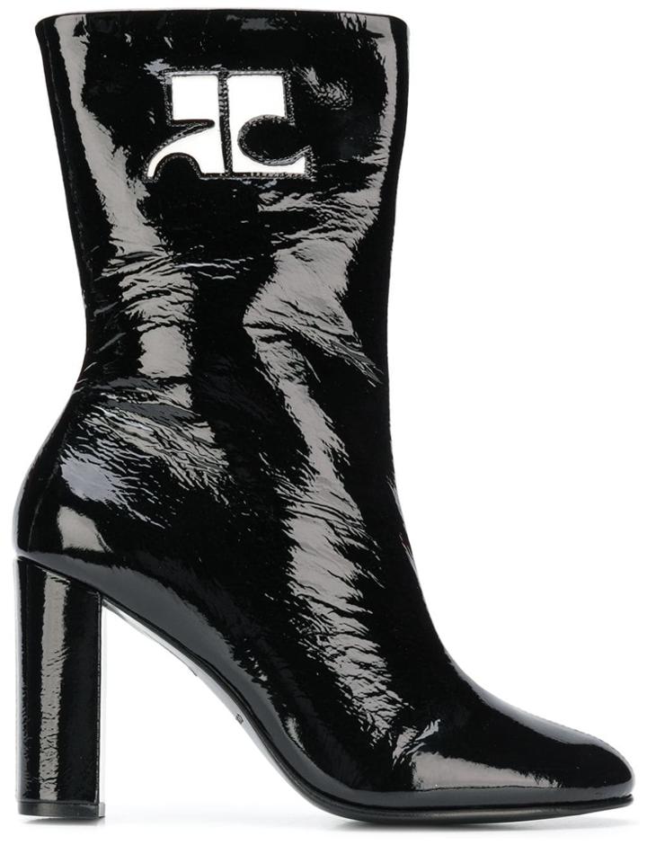 Courrèges Colour Contrast Boots - Black