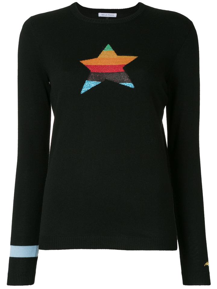 Bella Freud Metallic Star-intarsia Jumper - Black