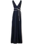 Diane Von Furstenberg Wide Leg Belted Jumpsuit - Blue