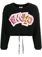 Emilio Pucci Printed Crop Sweatshirt - Black
