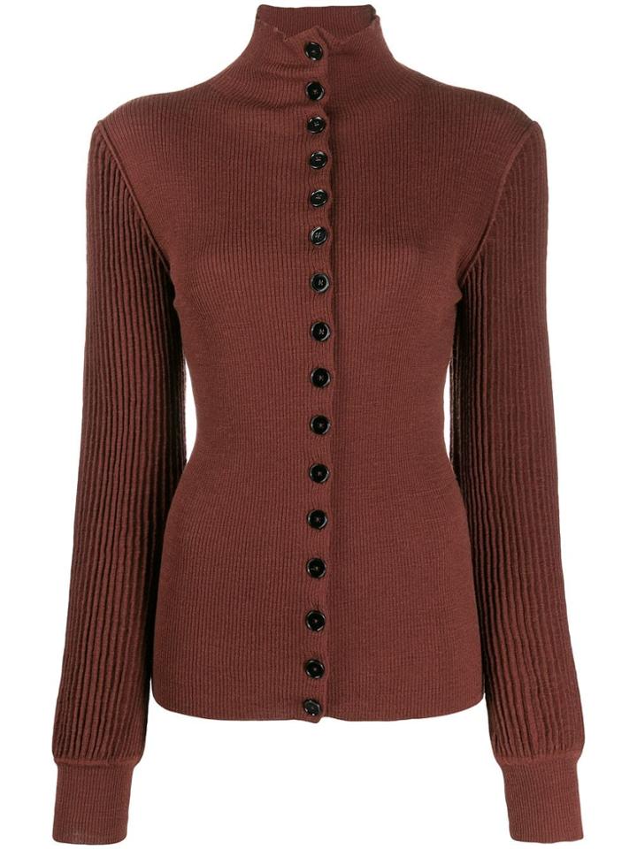 Lemaire Button-up Jumper - Brown