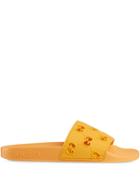 Gucci Gg Cut-out Logo Slide Sandals - Orange