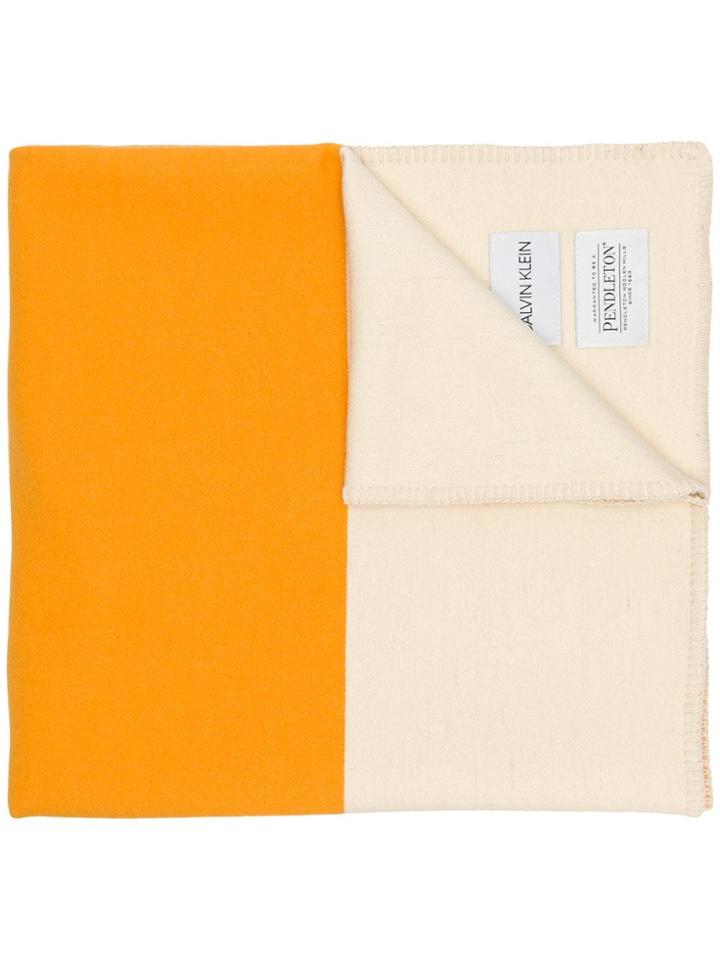 Calvin Klein 205w39nyc Embroidered Edges Scarf - Yellow