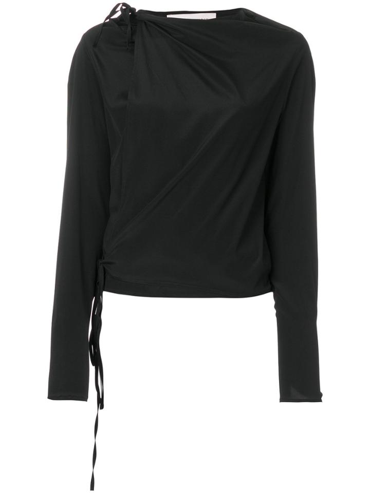 A.f.vandevorst Draped Tie Detail Blouse - Black