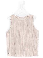 Bellerose Kids Striped Tank Top, Girl's, Size: 6 Yrs, Nude/neutrals