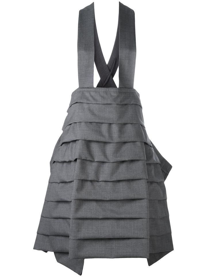 Comme Des Garçons - Layered Full Skirt - Women - Polyester/wool - S, Grey, Polyester/wool