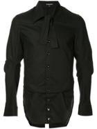 Ann Demeulemeester Tie Collar Shirt - Black