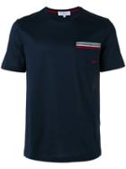 Salvatore Ferragamo Striped Trim T-shirt, Men's, Size: Xl, Blue, Cotton