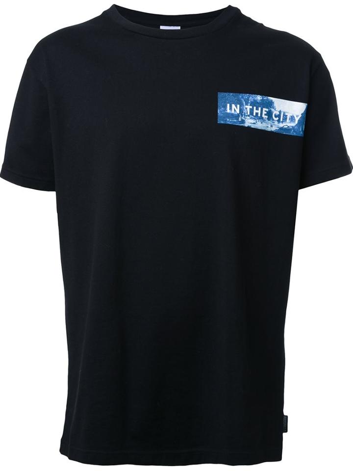 Cityshop 'in The City' Chest Print T-shirt, Men's, Size: Large, Black, Cotton