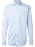 Canali Striped Shirt, Men's, Size: 42, Blue, Cotton