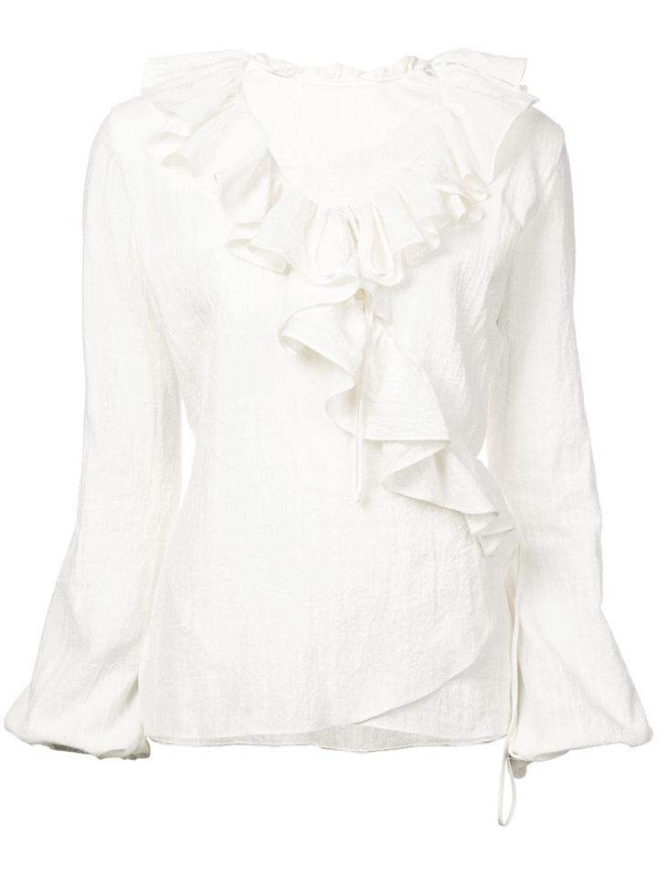 Juan Carlos Obando Ruffle Front Blouse - White