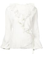 Juan Carlos Obando Ruffle Front Blouse - White