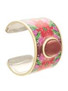 Francesca Romana Diana Gold Plated Bracelet, Women's, Red