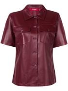 Sies Marjan Fitted Leather Shirt - Red