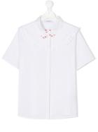 Vivetta Kids Hand Collar Short-sleeved Shirt - White