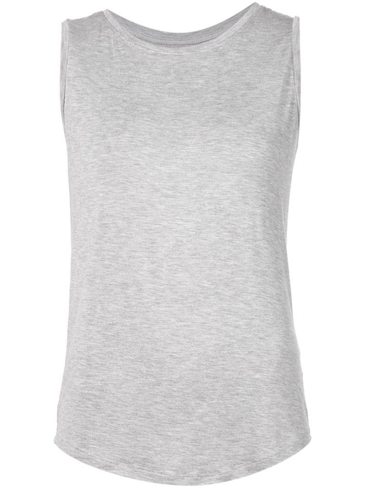Fadeless Round Neck Tank Top, Women's, Size: M, Grey, Spandex/elastane/rayon