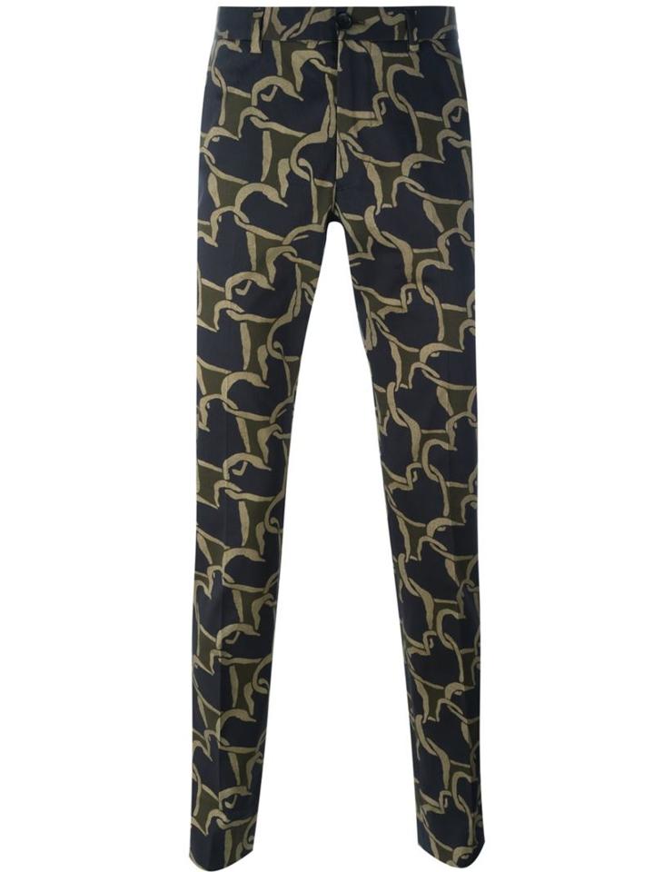 Ps Paul Smith Heart Print Slim-fit Trousers