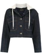 Andrea Bogosian Cropped Denim Jacket - Blue