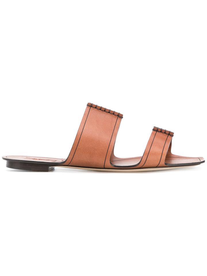 Saint Laurent Saba Sandals - Brown