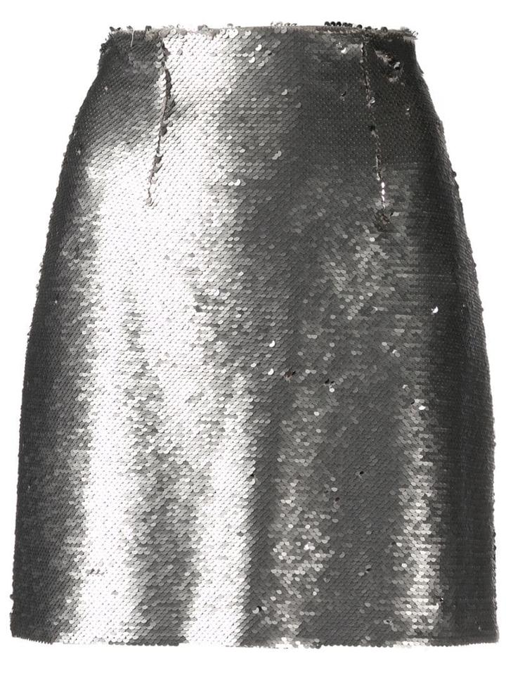 Pinko Fitted Sequin Skirt - Grey