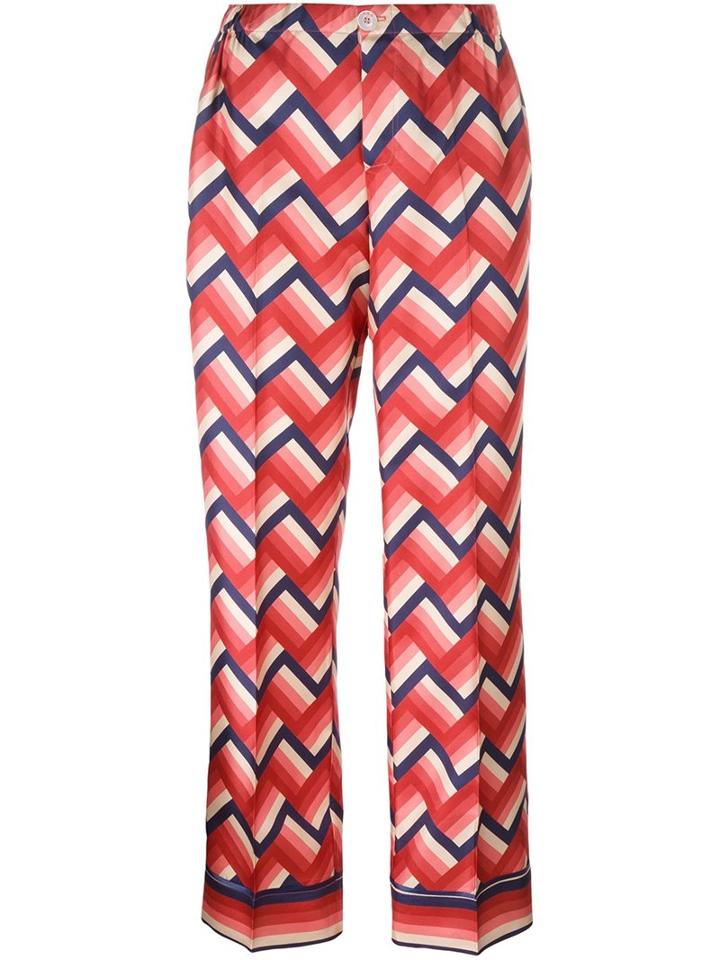 For Restless Sleepers Printed Silk Trousers, Women's, Size: Small, Silk