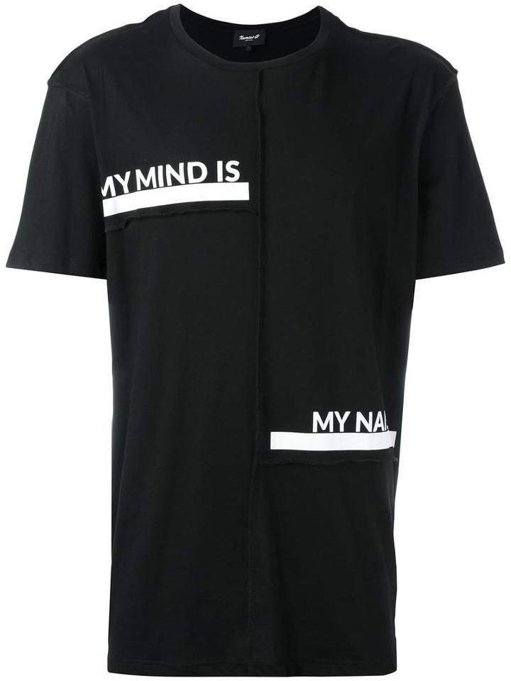 Numero00 My Mind Print T-shirt, Men's, Size: Medium, Black, Cotton