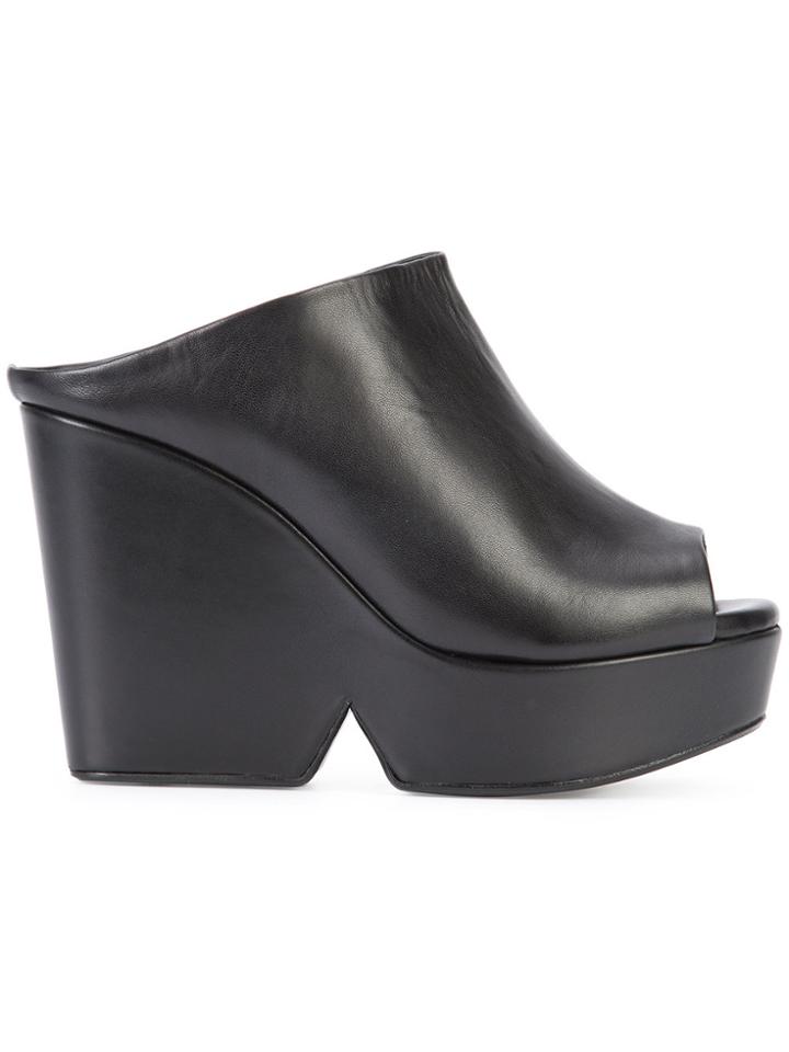 Robert Clergerie Peep-toe Mules - Black