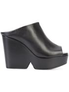 Robert Clergerie Peep-toe Mules - Black