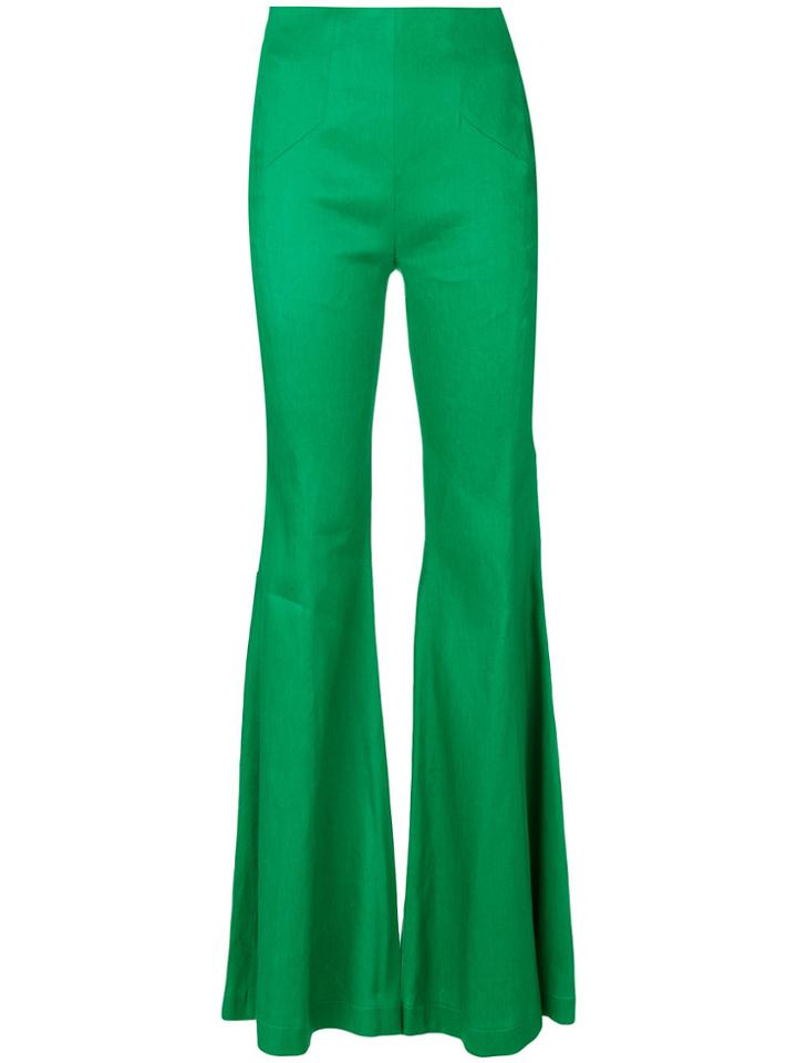 L'autre Chose Flared Trousers - Green