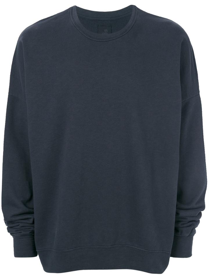 Thom Krom Back Tag Loose-fit Sweatshirt - Blue