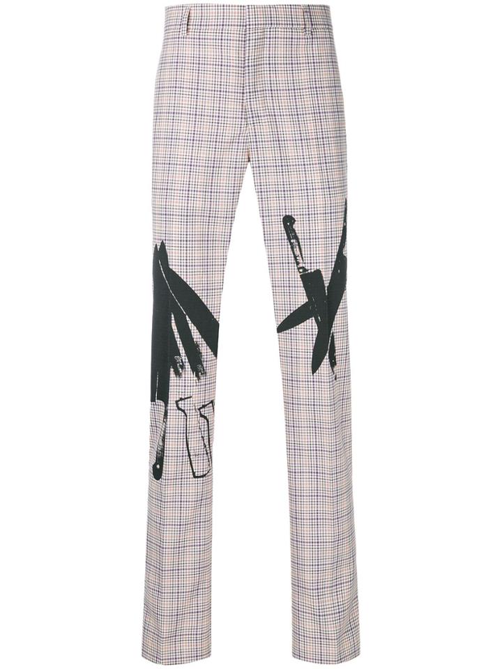 Calvin Klein 205w39nyc X Andy Warhol Checked Trousers - Pink & Purple