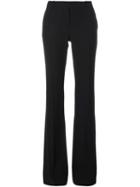 Alexander Mcqueen Slim Fit Bootcut Trousers, Women's, Size: 44, Black, Acetate/viscose/silk