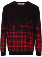 Education From Youngmachines Faded Check Print Pullover - Black
