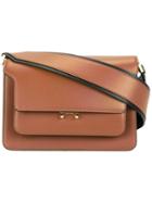Marni Trunk Shoulder Bag, Women's, Brown, Calf Leather/brass