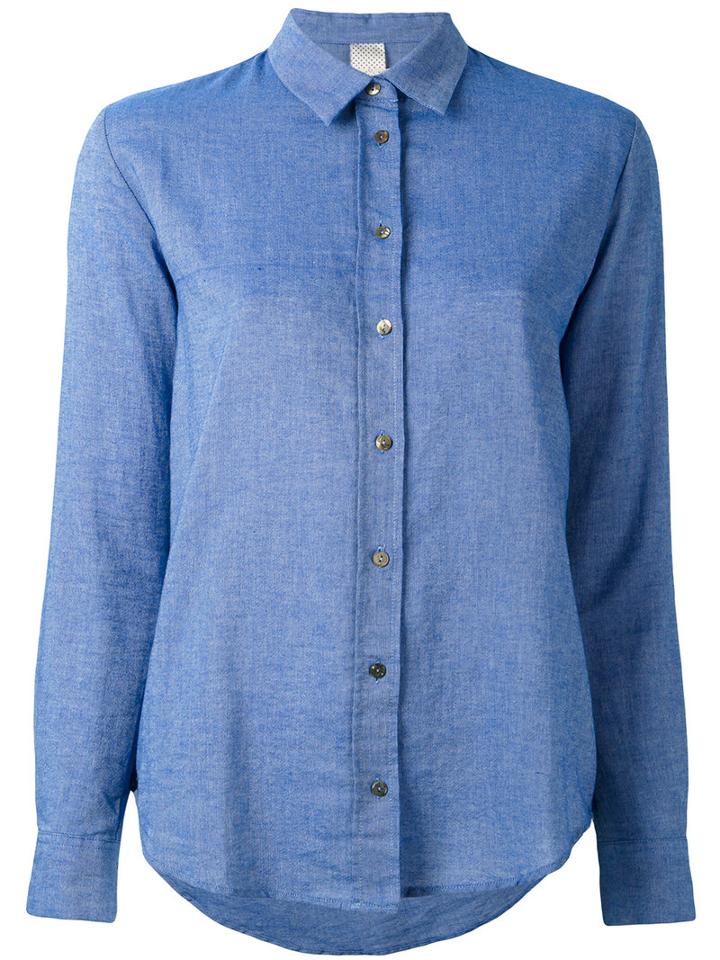 Diega - 'silvia' Shirt - Women - Linen/flax/polyester - M, Blue, Linen/flax/polyester