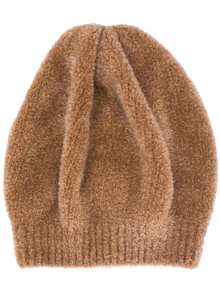 Brunello Cucinelli Textured Beanie Hat - Brown