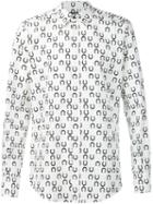 Dolce & Gabbana Horseshoe Print Shirt, Men's, Size: 39, White, Cotton