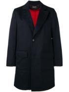 Kiton Single-breasted Fitted Coat - Blue