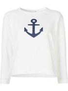 Sea Anchor Sweatshirt, Women's, Size: Small, White, Cotton