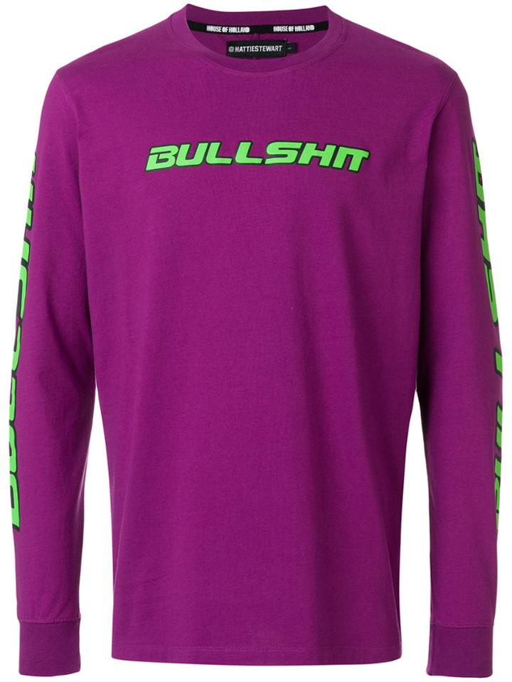 House Of Holland Front Print Sweatshirt - Pink & Purple