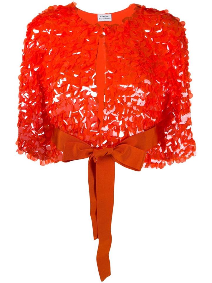 P.a.r.o.s.h. Bead Embellished Jacket - Orange