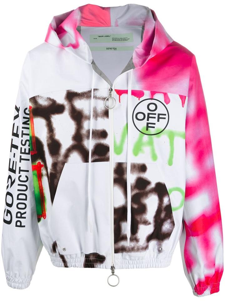 Off-white Graffiti Motifs Hooded Jacket