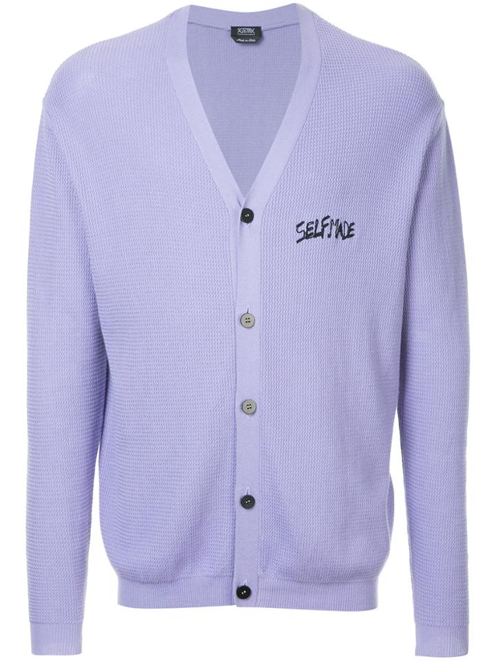 Selfmade By Gianfranco Villegas V-neck Cardigan - Pink & Purple