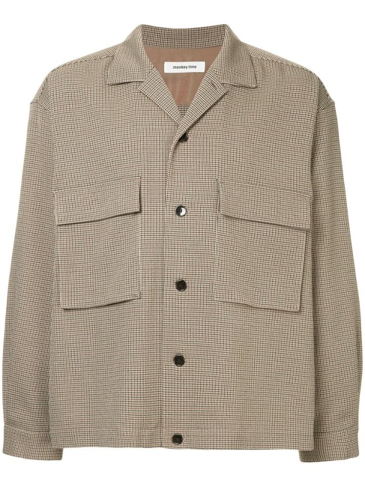 Monkey Time Long-sleeve Fitted Shirt - Brown